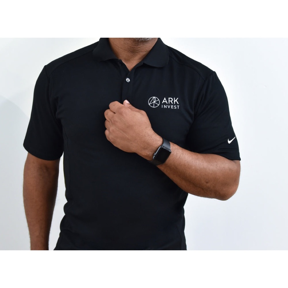 NWT Ark Invest X Nike Dry Fit Polo Small